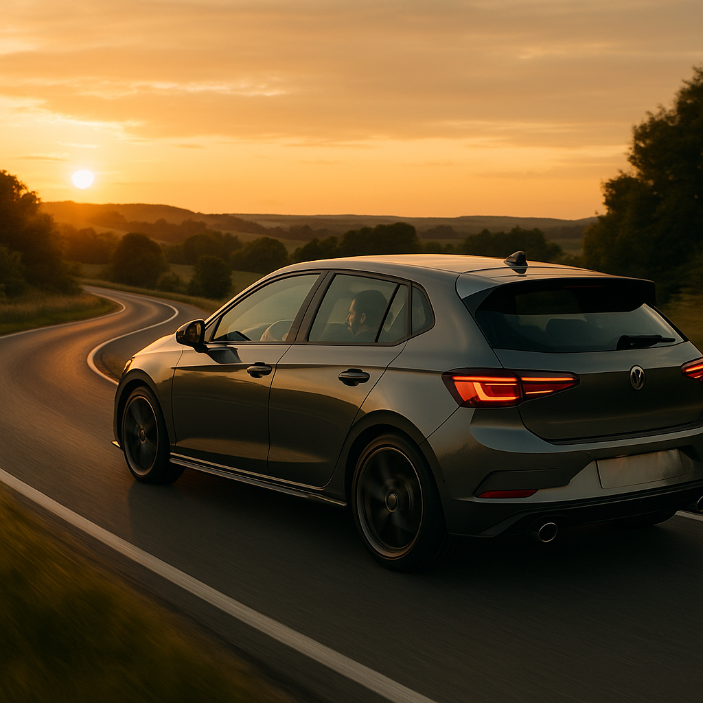 Driver enjoying a twisty B-road in a hot hatch equipped with modern automatics