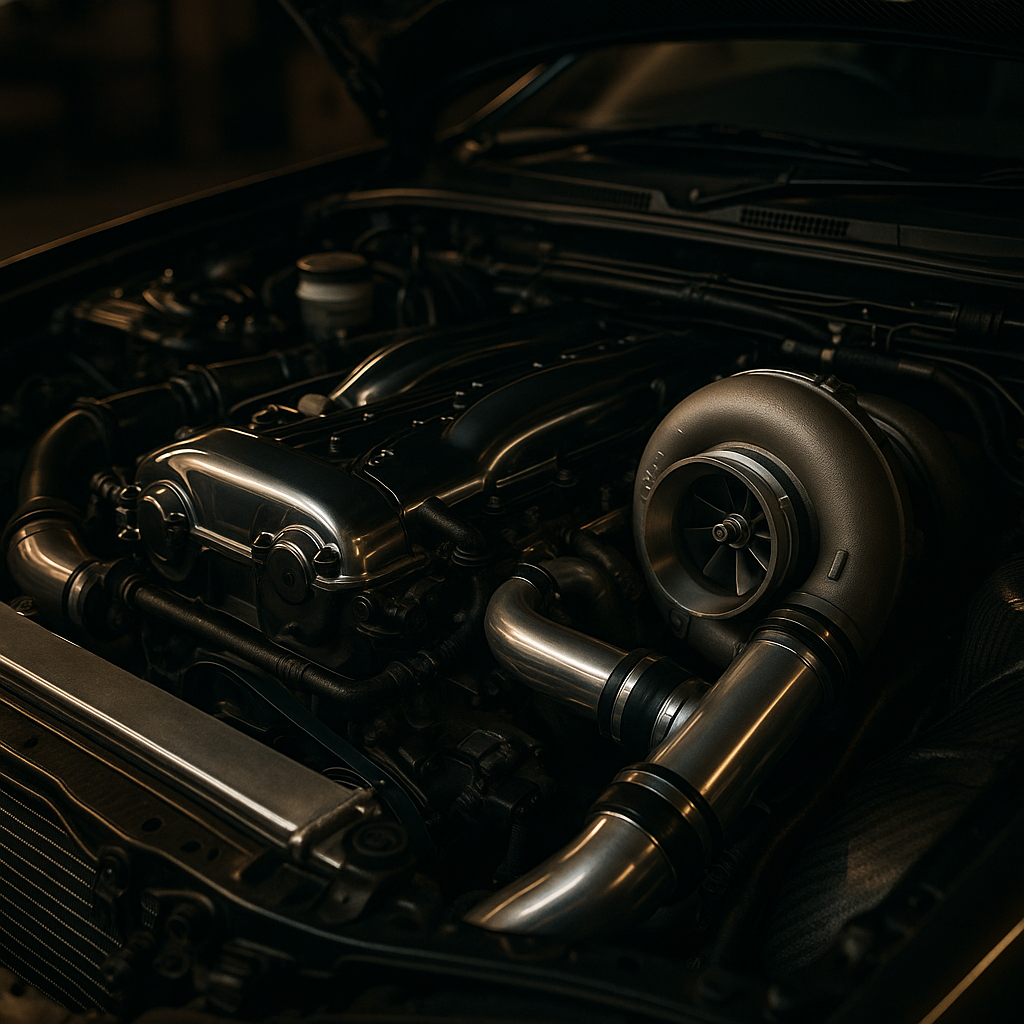 Turbocharged engine bay detail representing JDM cars 2026 performance engineering