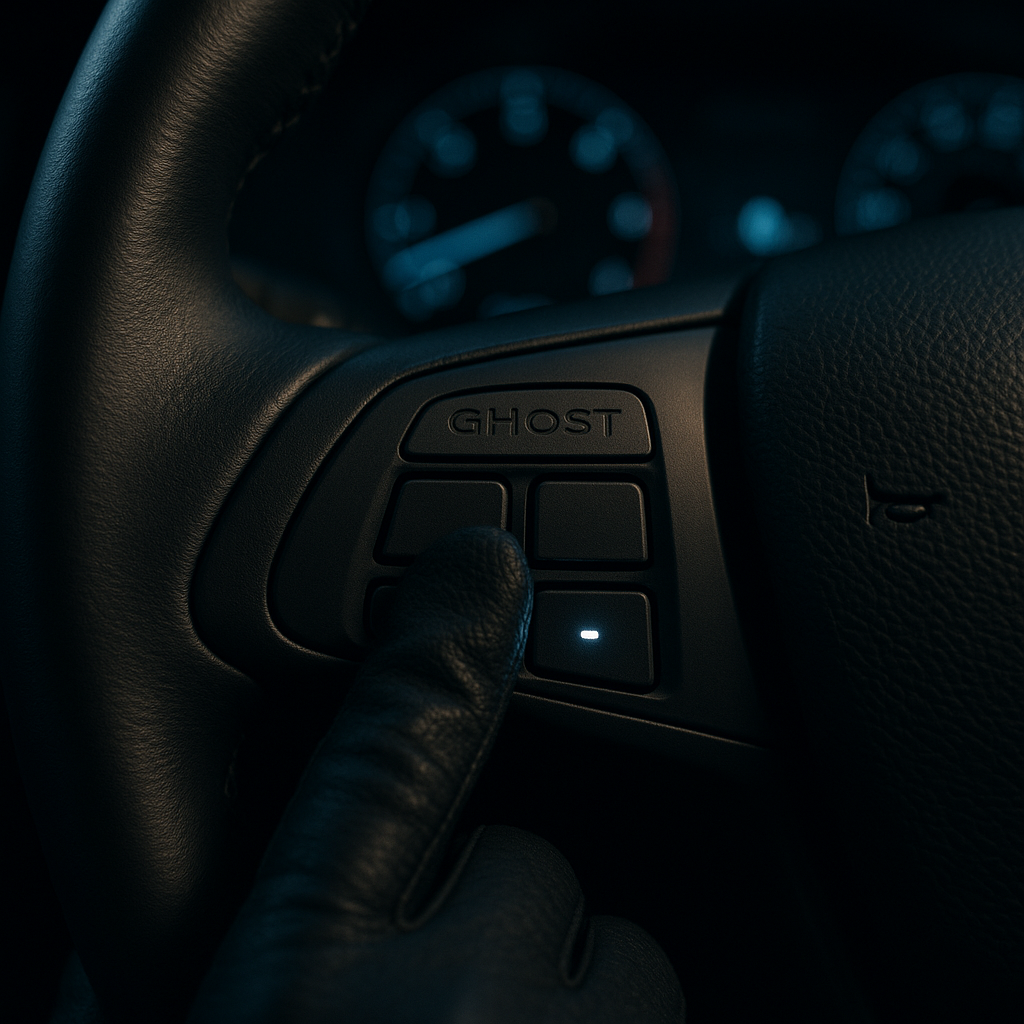 Driver entering Ghost immobiliser PIN sequence as part of car theft prevention UK 2026 security measures